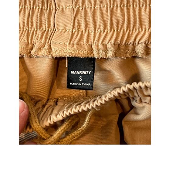 Manfinity Brown Cuffed Ankle Joggers Mens S - Picture 3 of 3